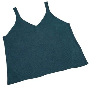 Sweater Tank Sleeveless Top 4X Sleeveless Teal Green NWOT Old Navy V Neck